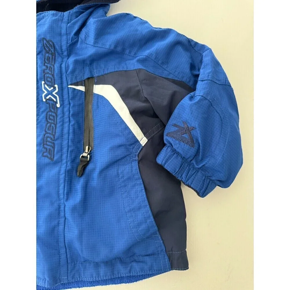 ZeroXposur  18m Infant Boys Winter Jacket blue black Reversible 2 in 1 fleece